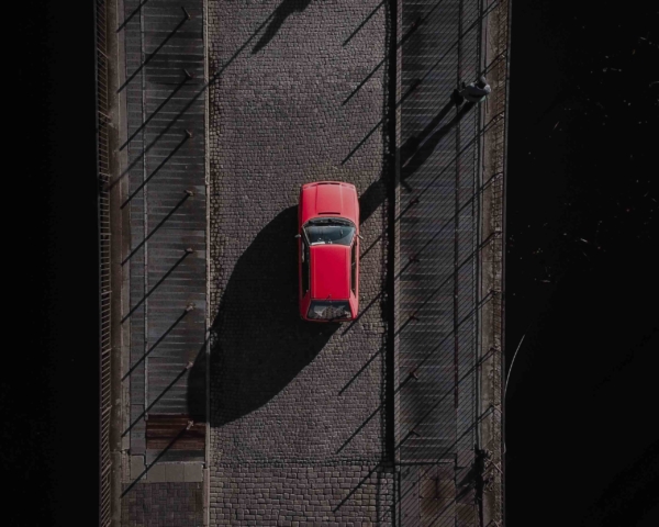 Car on a bridge