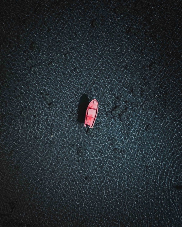 Boat on a mediterranean sea