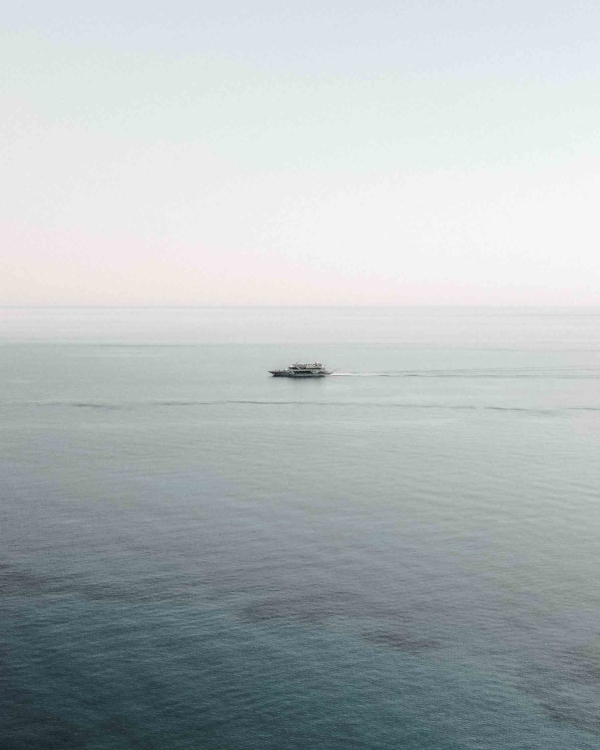 Yacht on a mediterranean sea