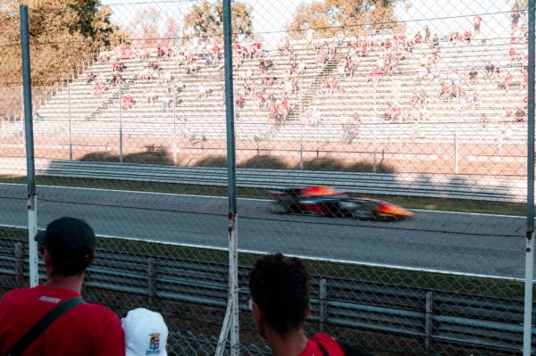 F2 car racing on track in Monza 2022