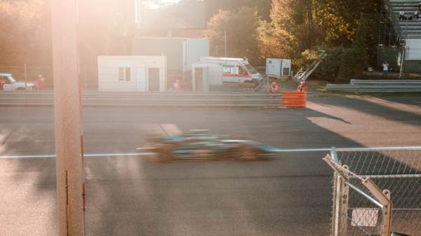 F2 car racing on track in Monza 2022