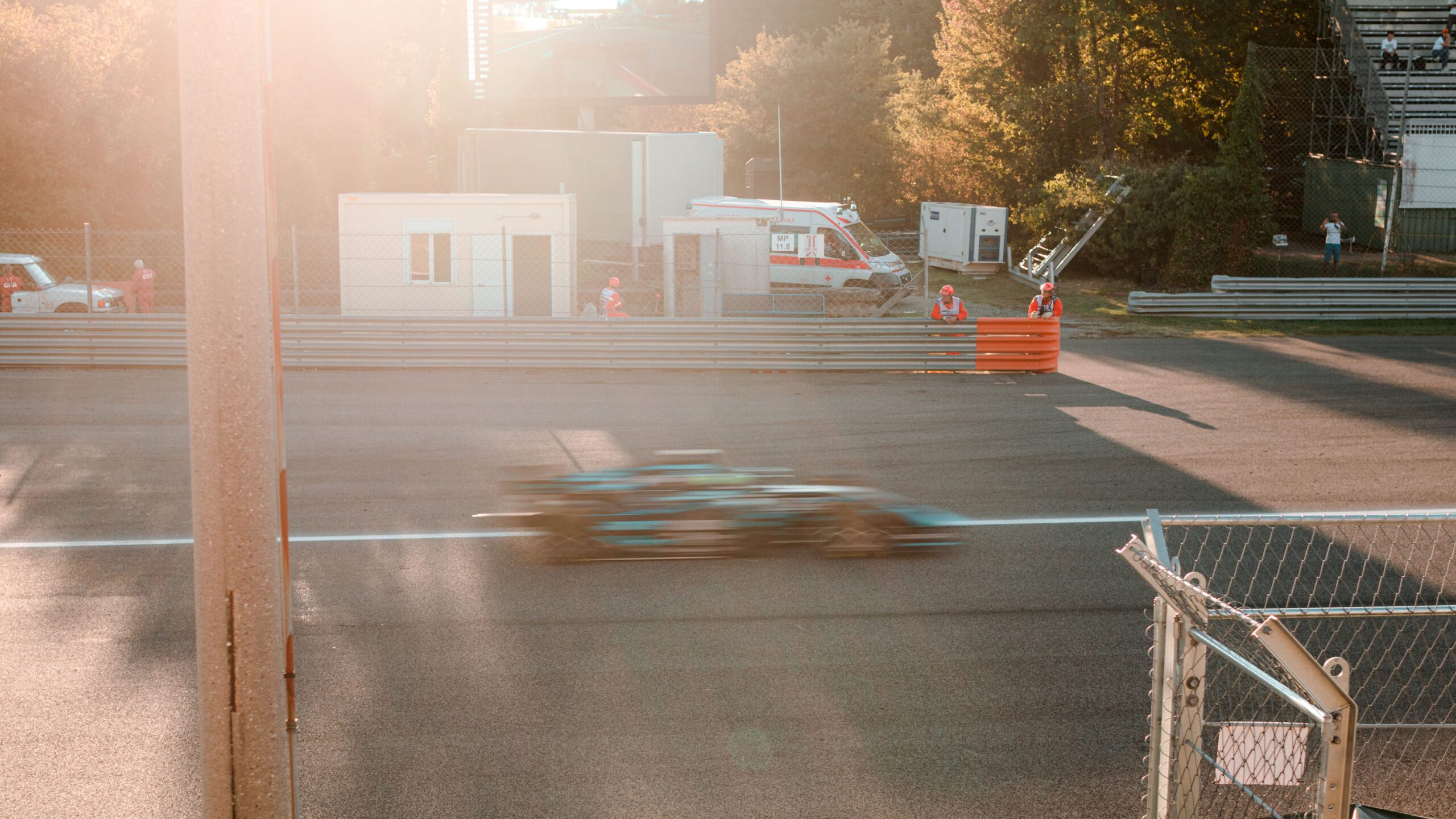 F2 car racing on track in Monza 2022