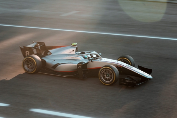 F2 car racing on track in Monza 2022