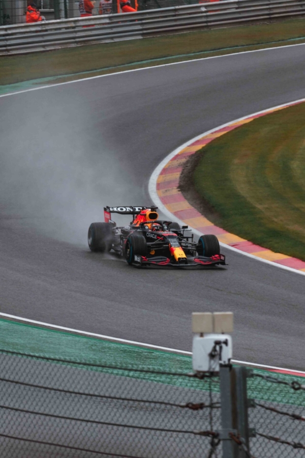 F1 racing car on a track