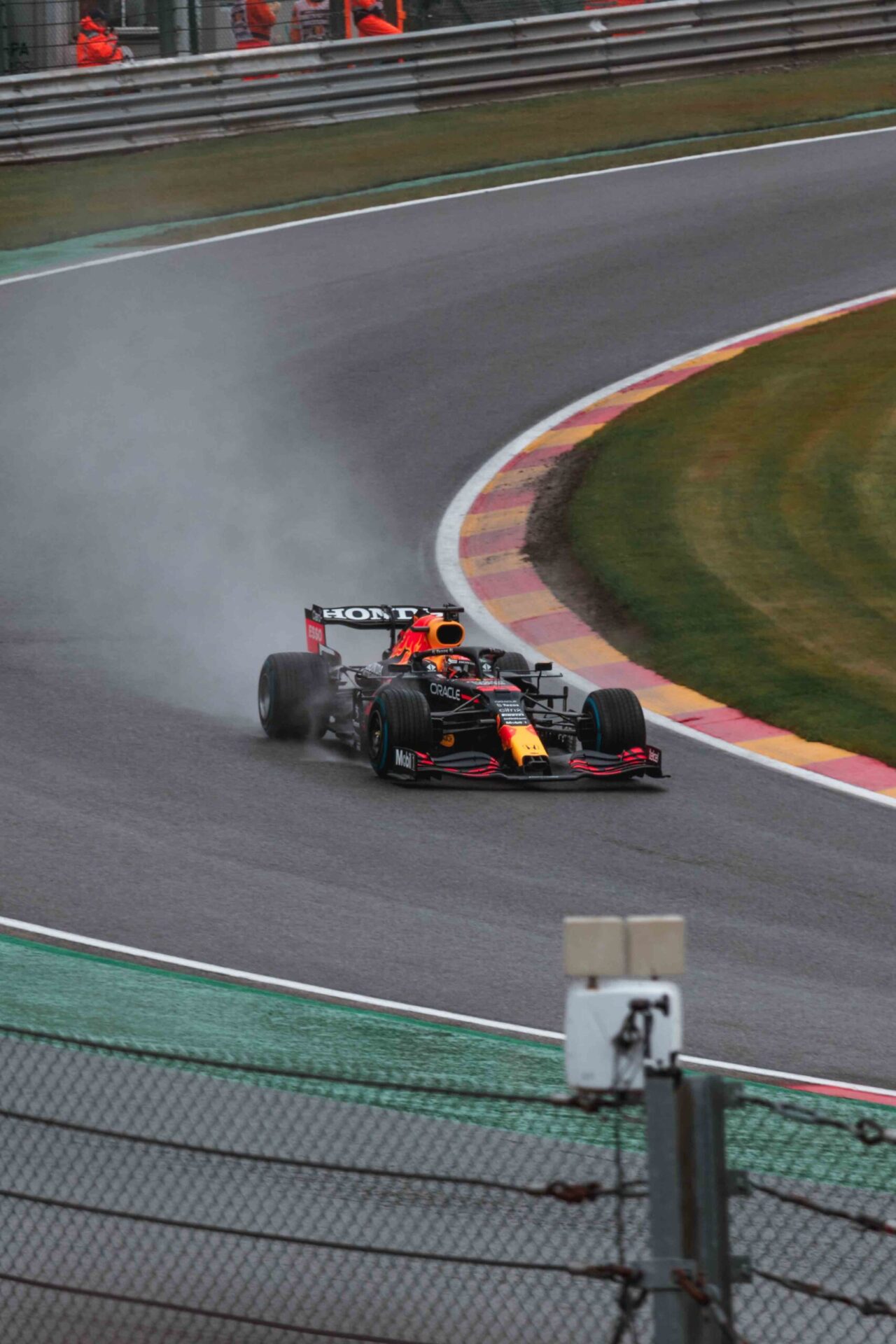 F1 racing car on a track