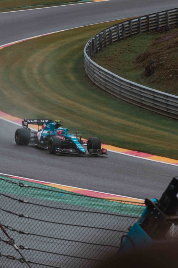 F1 racing car on a track