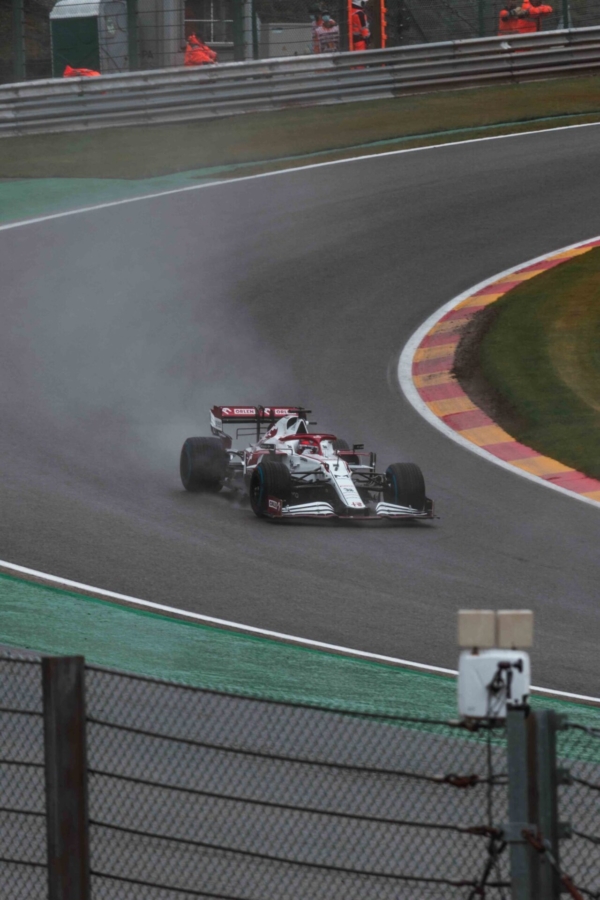 F1 racing car on a track