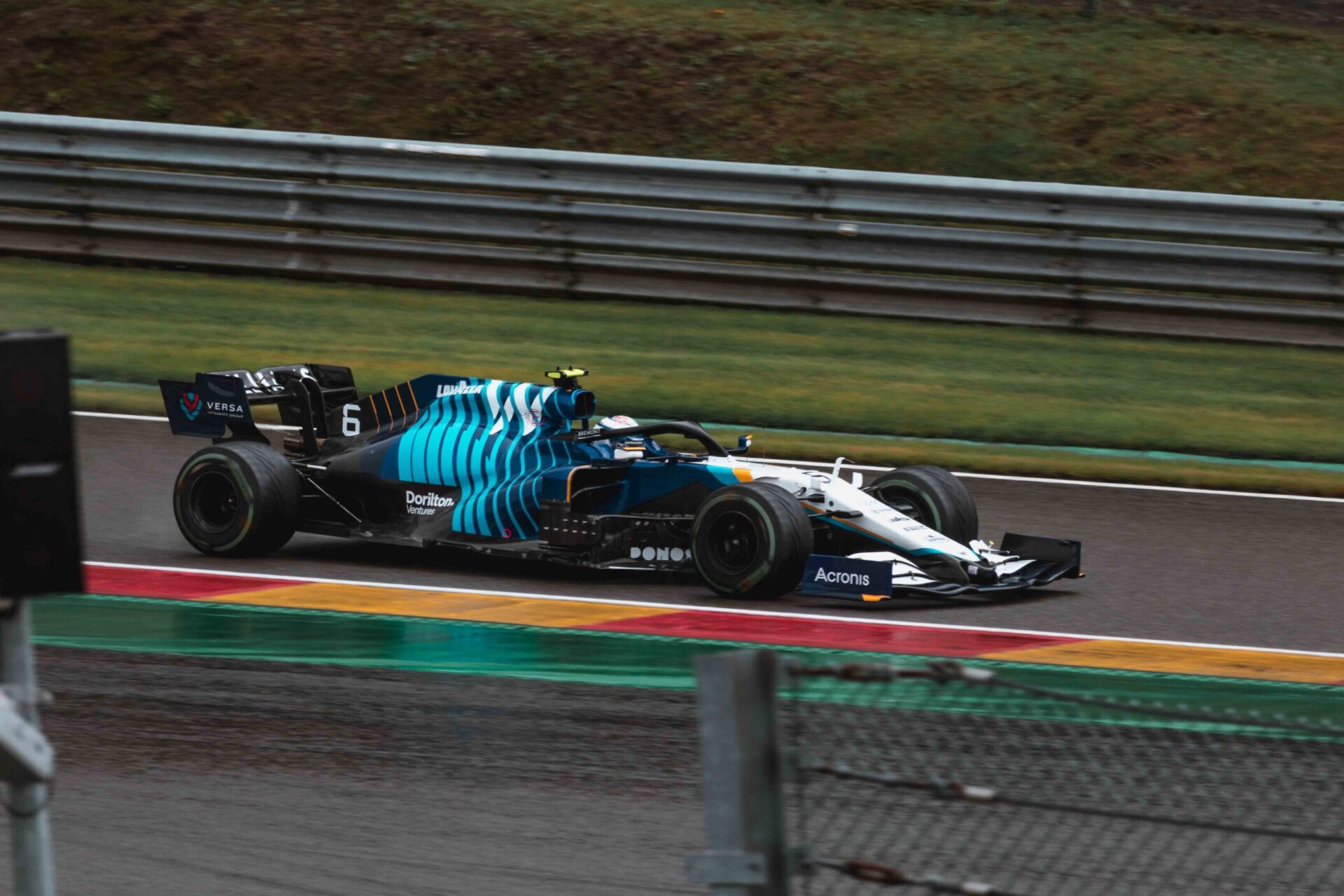 F1 racing car on a track