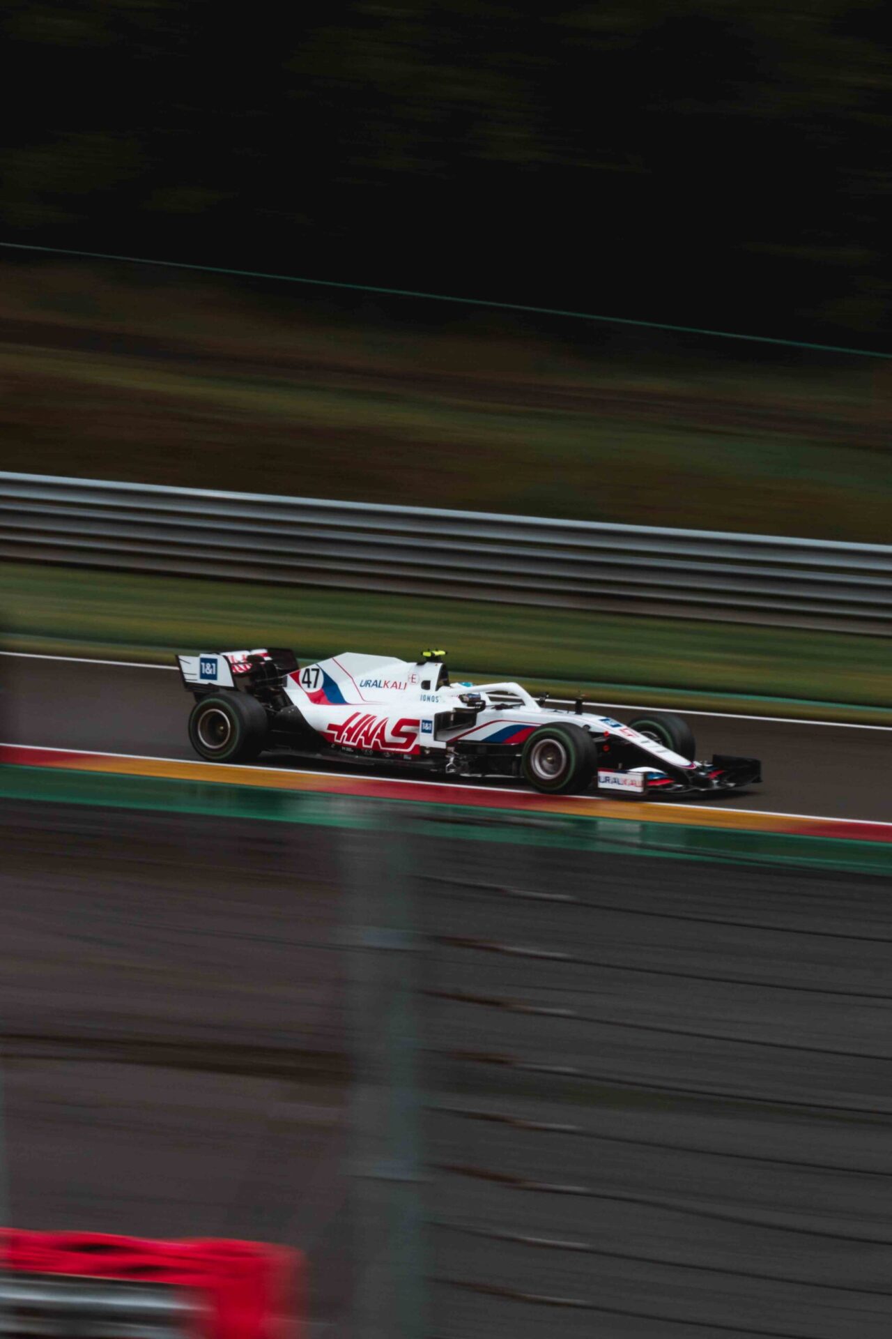 F1 racing car on a track