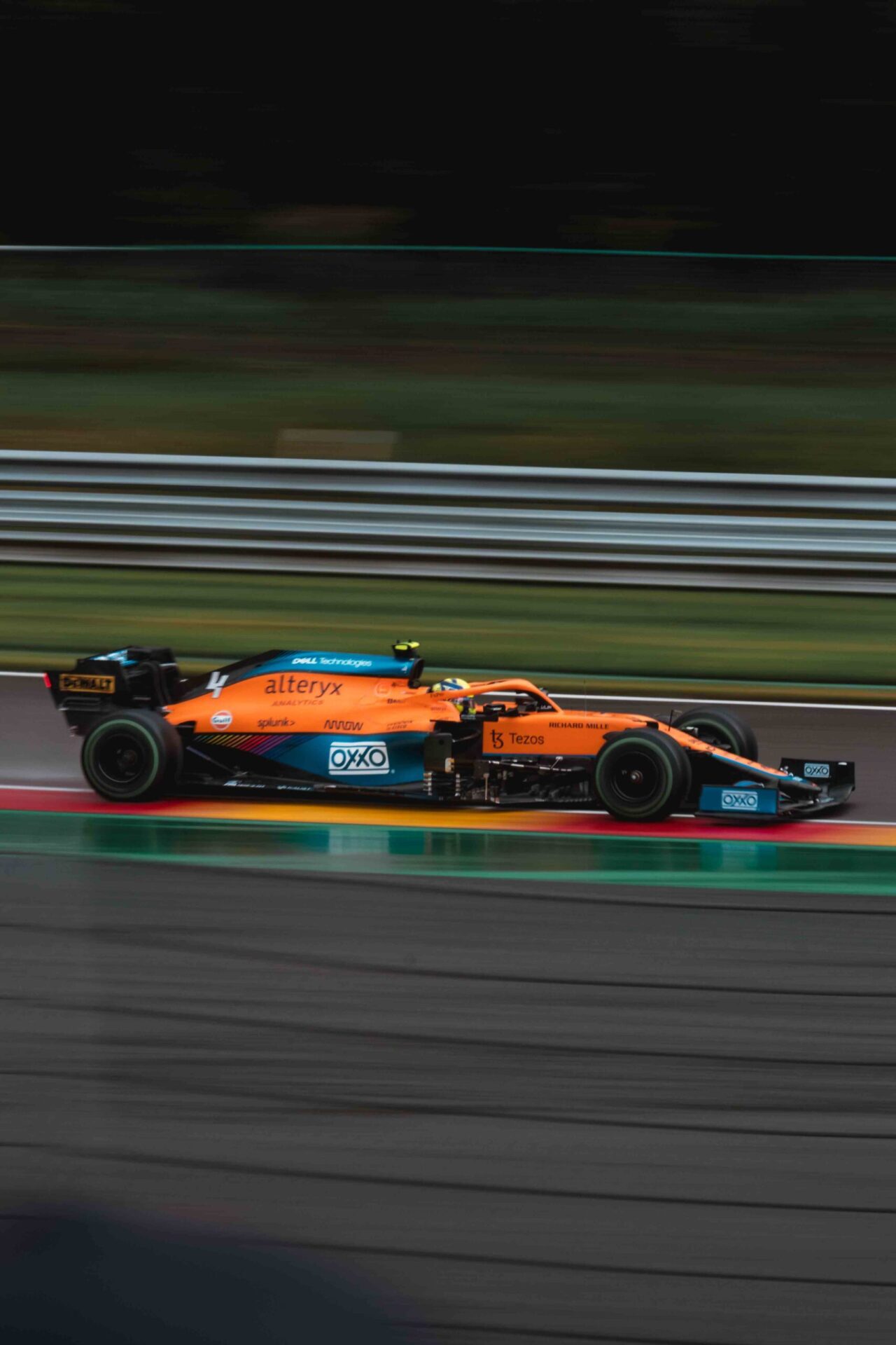 F1 racing car on a track