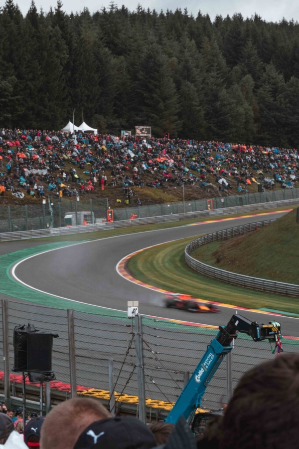 F1 racing car on a track
