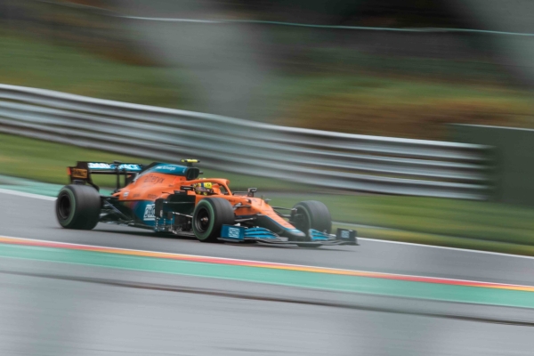 F1 racing car on a track