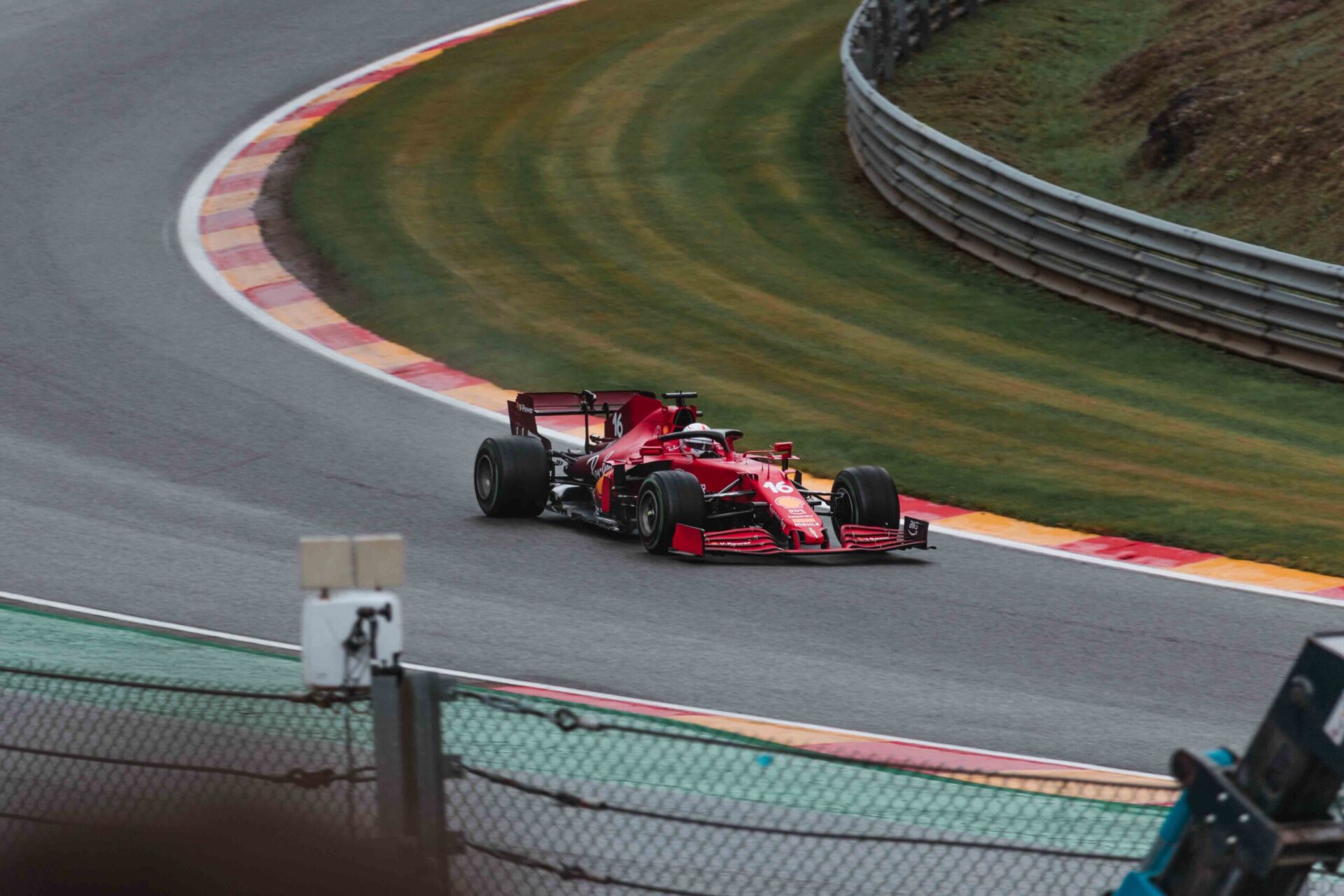 F1 racing car on a track