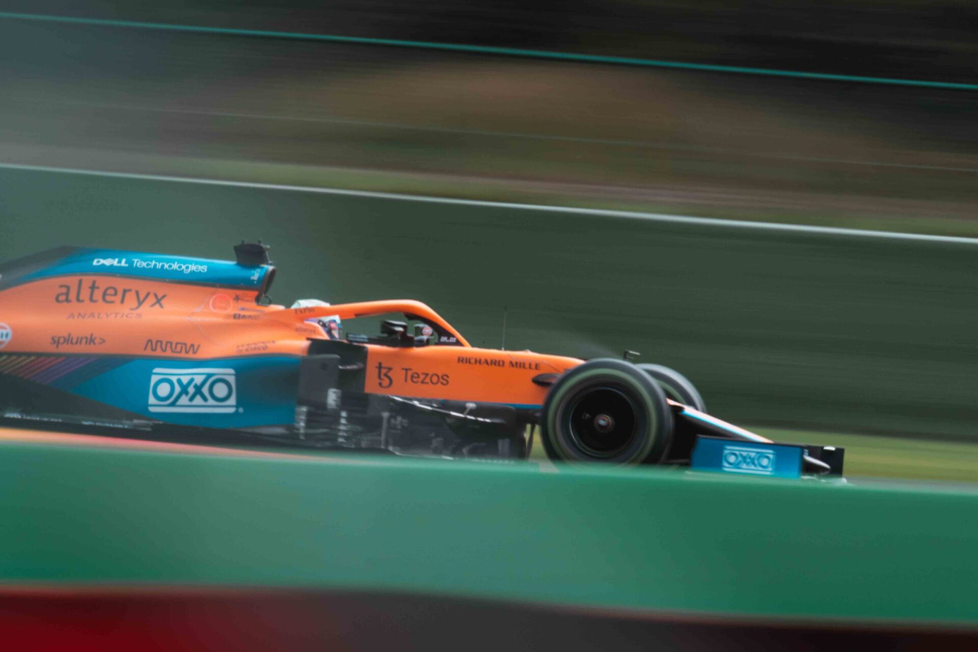 F1 racing car on a track