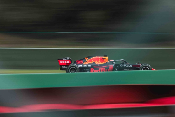 F1 racing car on a track