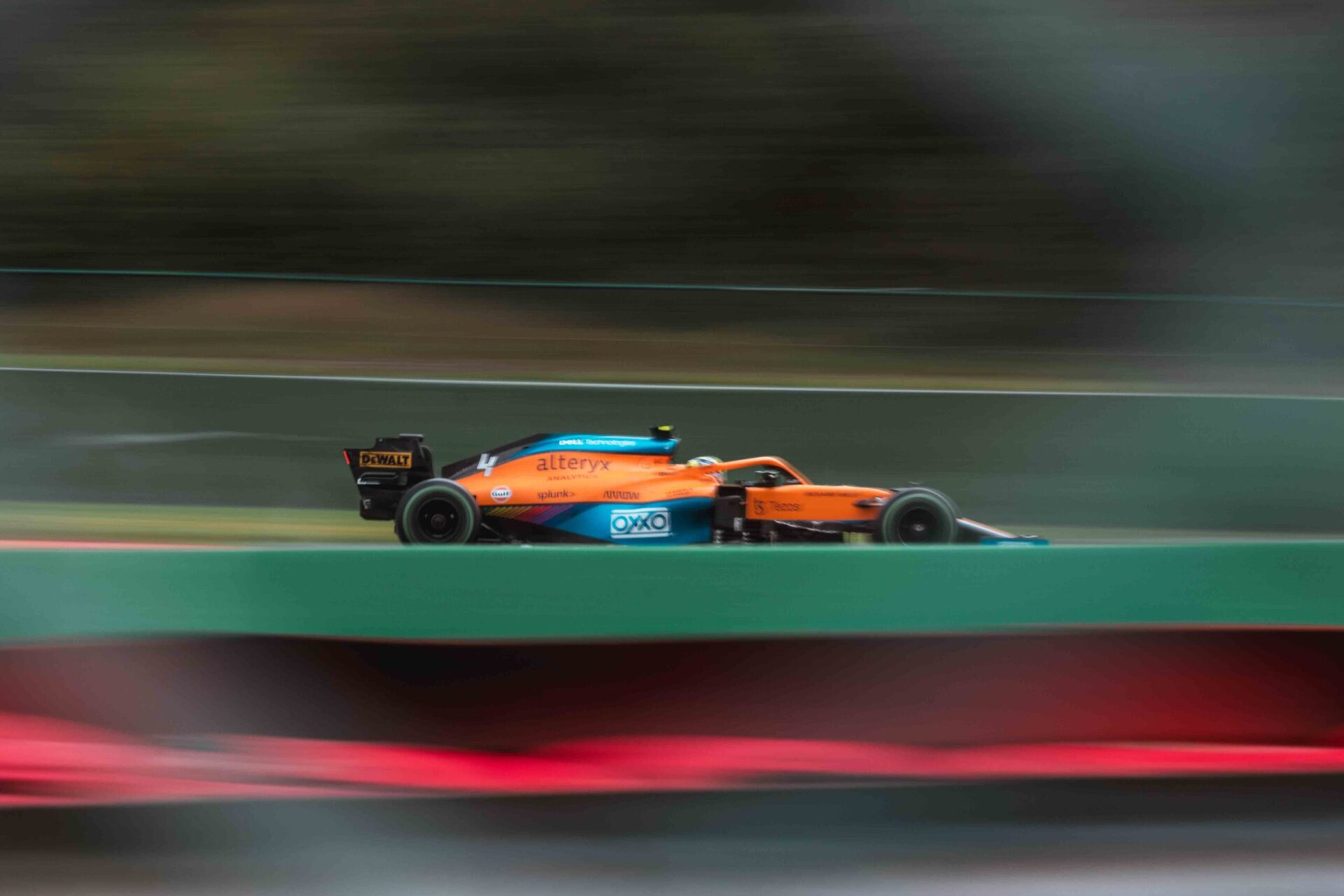 F1 racing car on a track