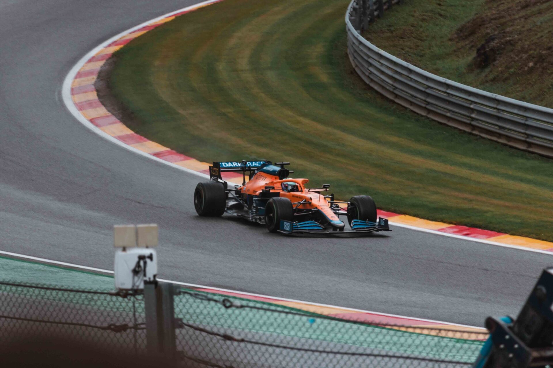 F1 racing car on a track