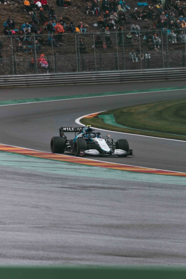 F1 racing car on a track