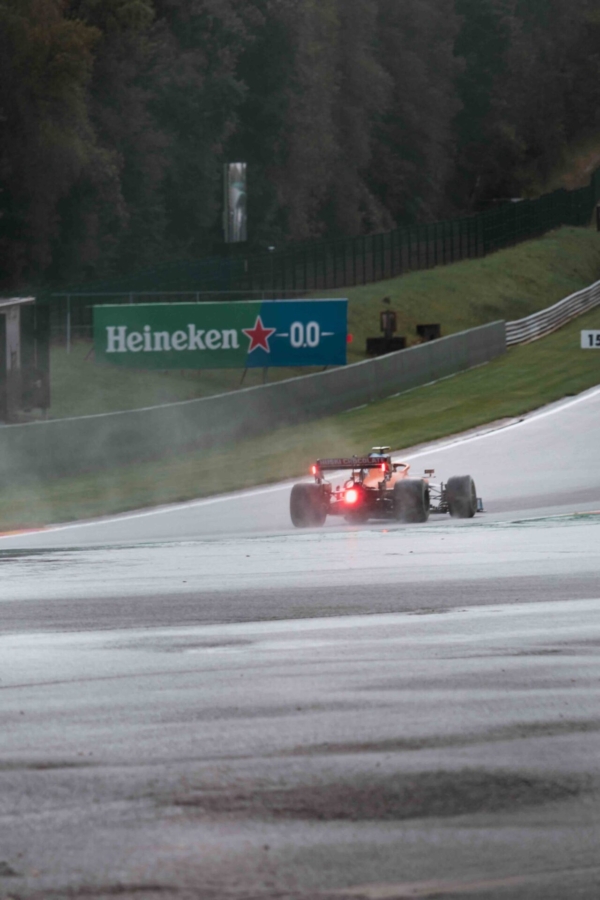F1 racing car on a track