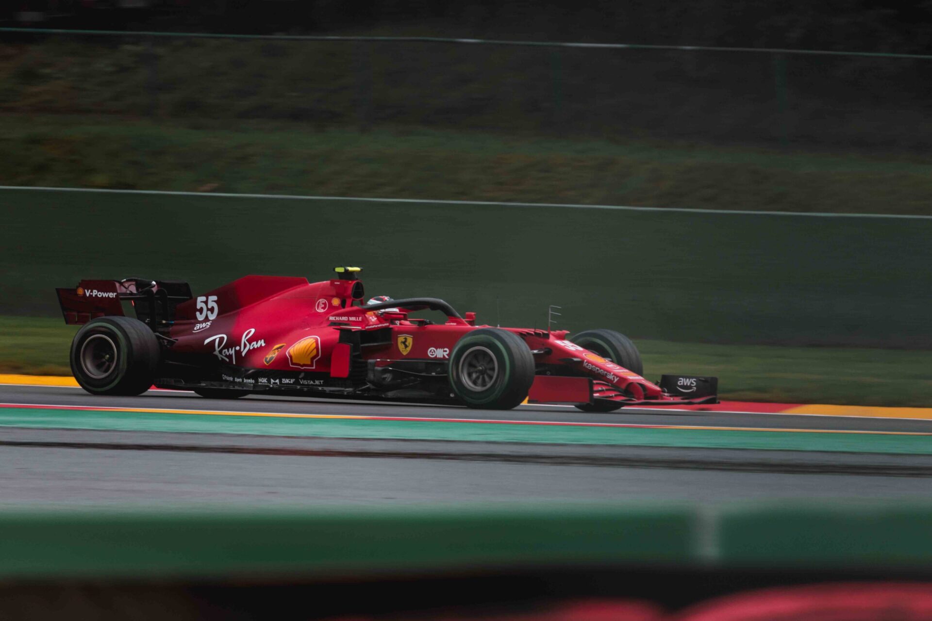 F1 racing car on a track