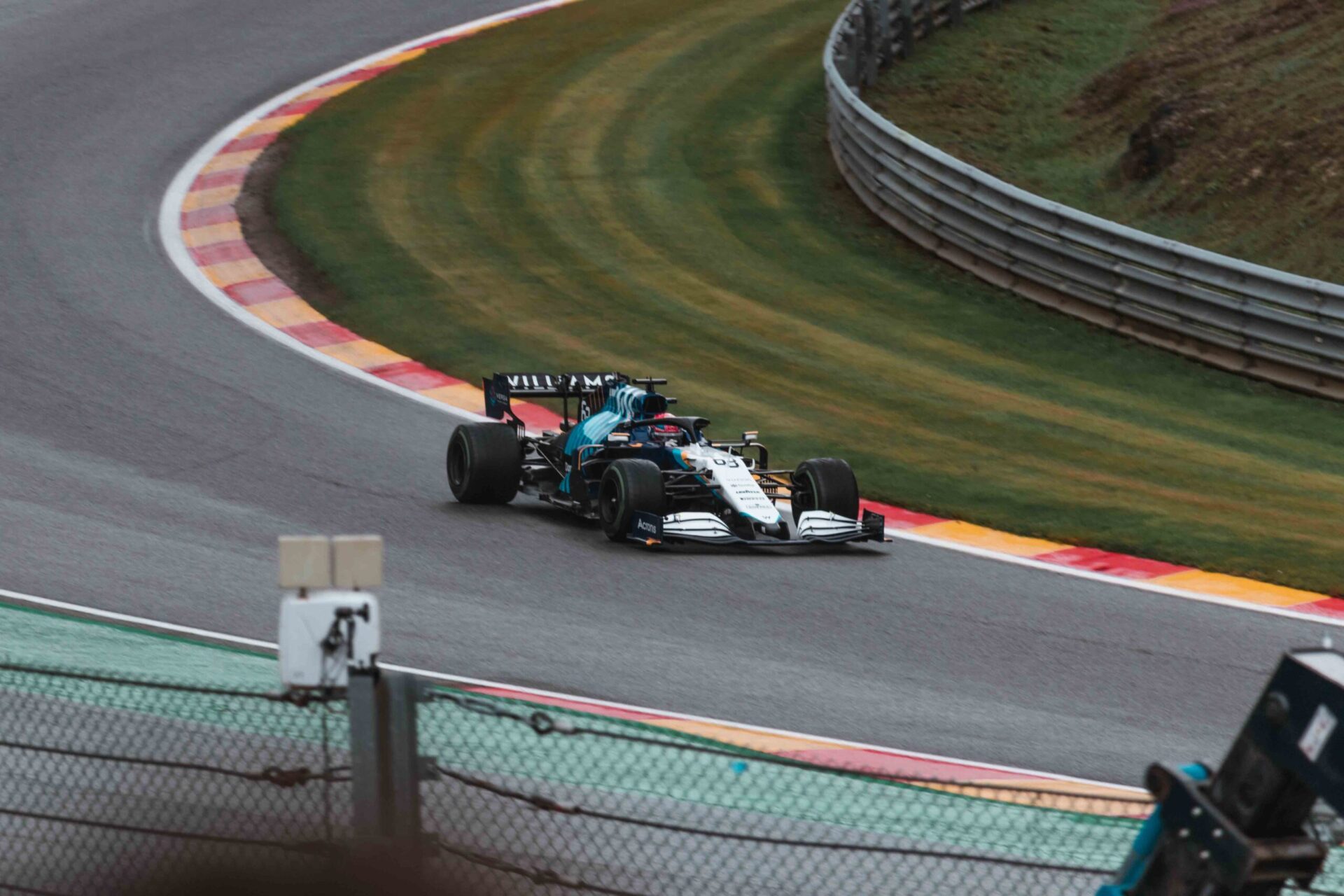F1 racing car on a track