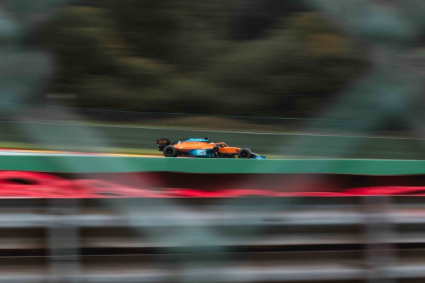 F1 racing car on a track
