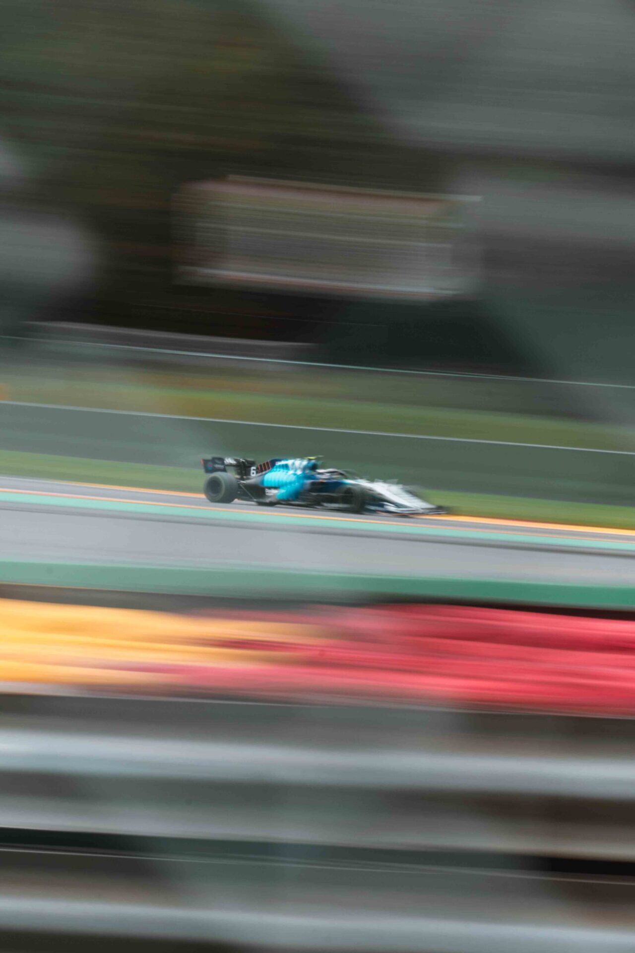 F1 racing car on a track