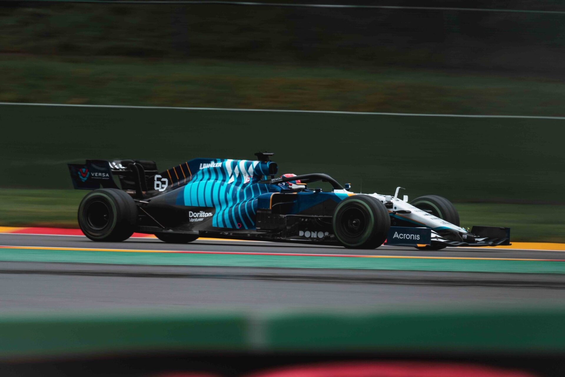 F1 racing car on a track