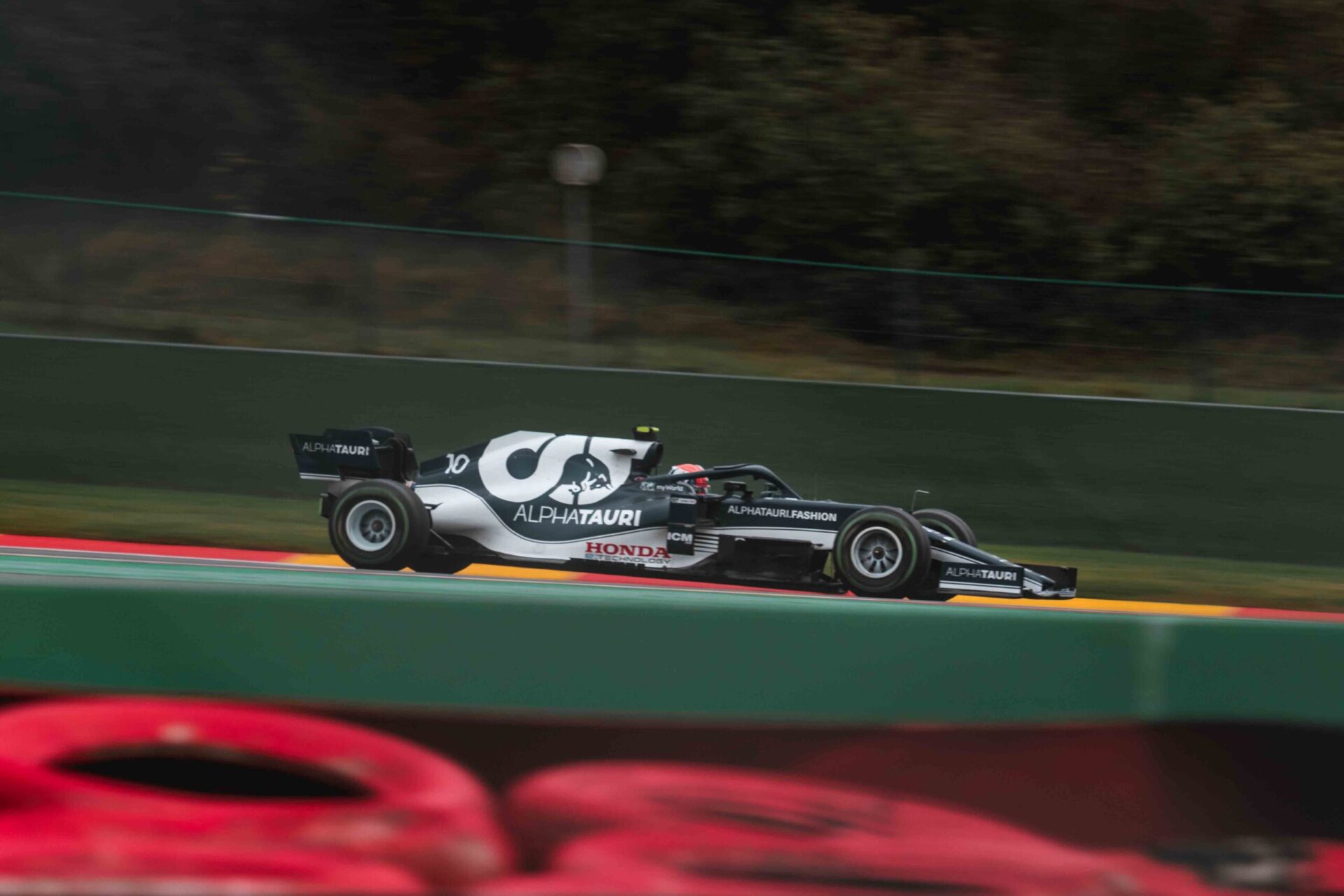 F1 racing car on a track