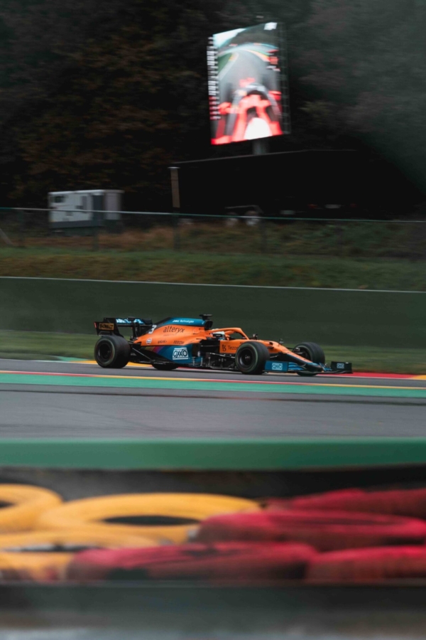 F1 racing car on a track