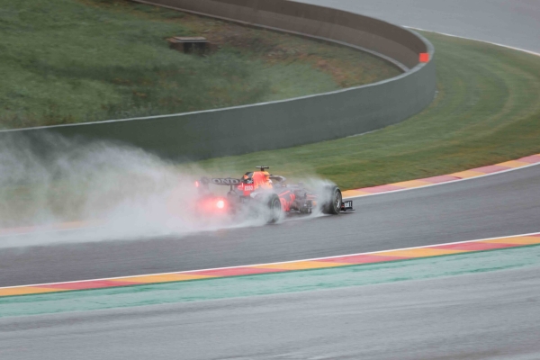 F1 racing car on a track
