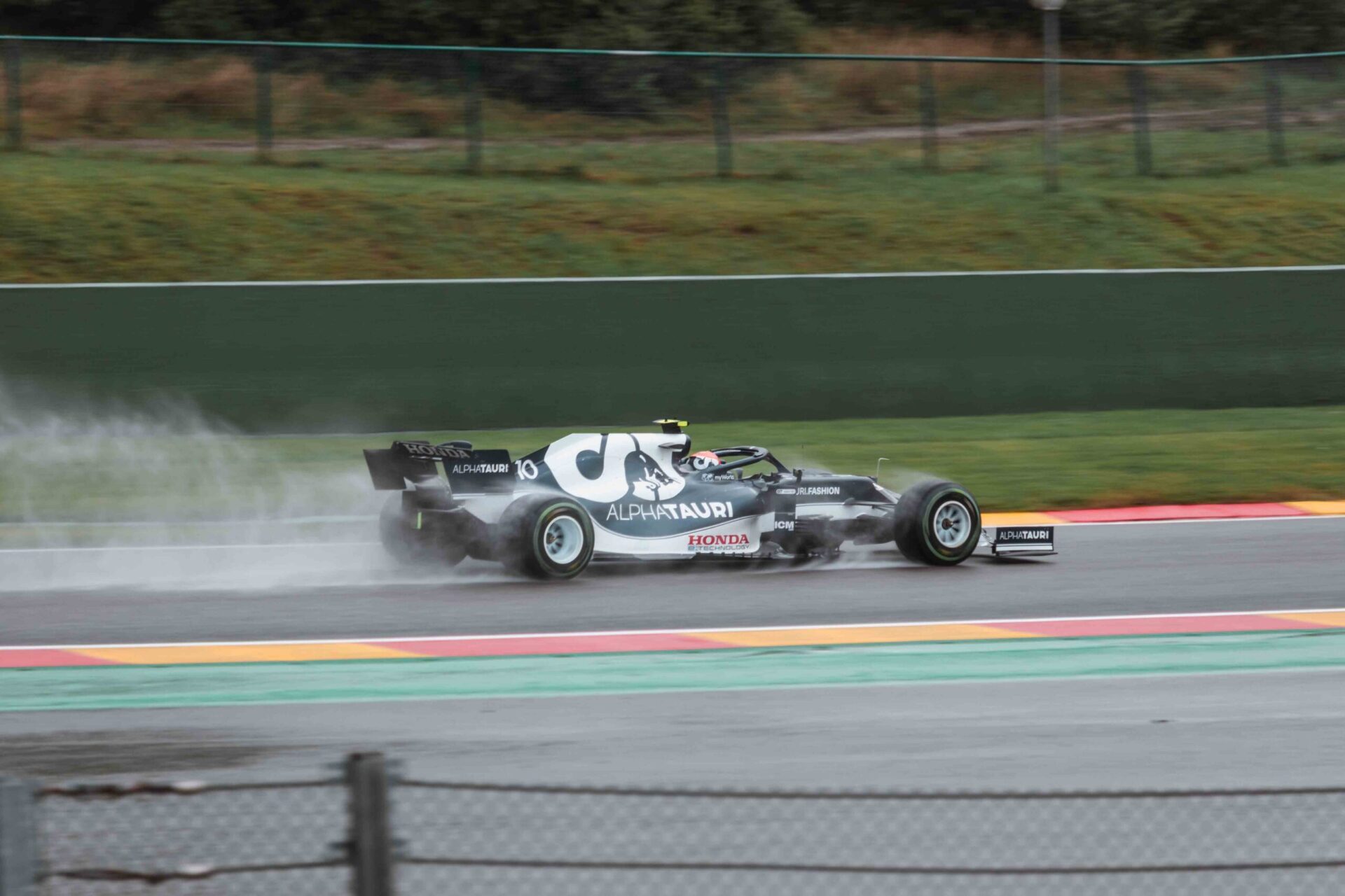 F1 racing car on a track