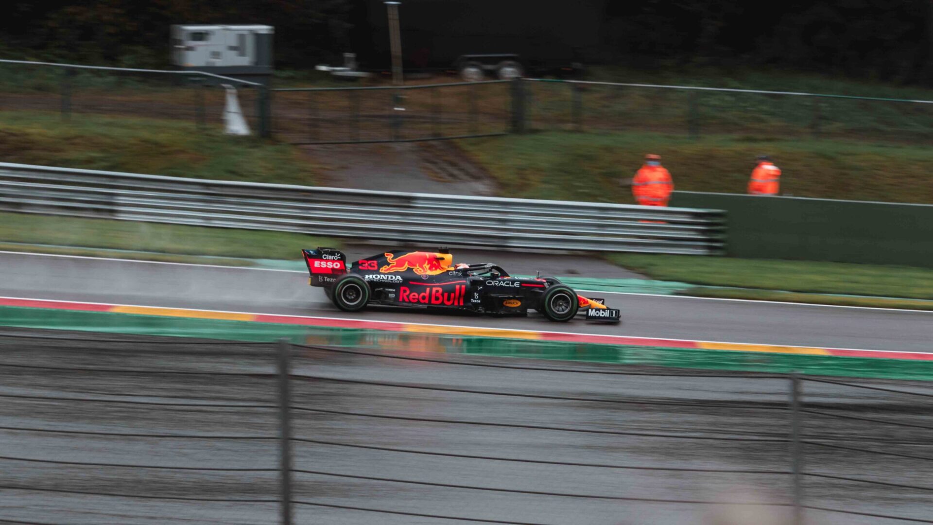 F1 racing car on a track