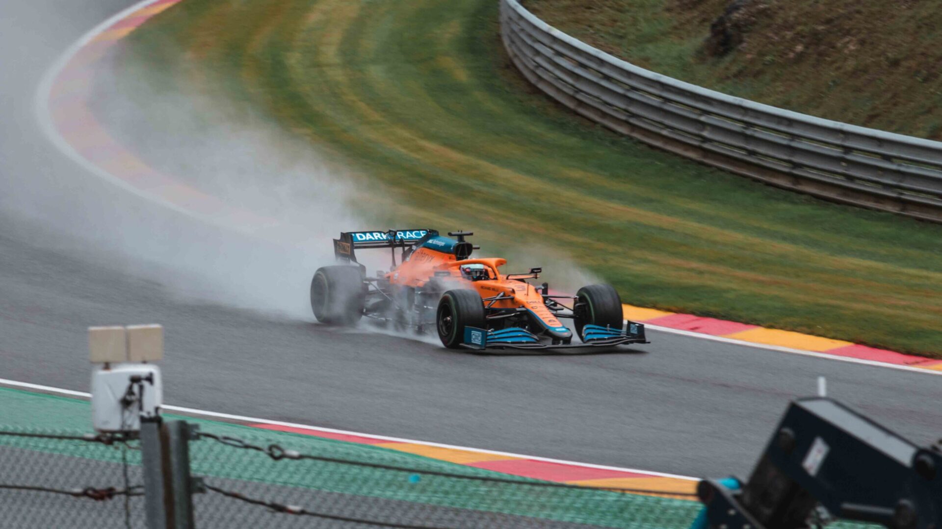 F1 racing car on a track