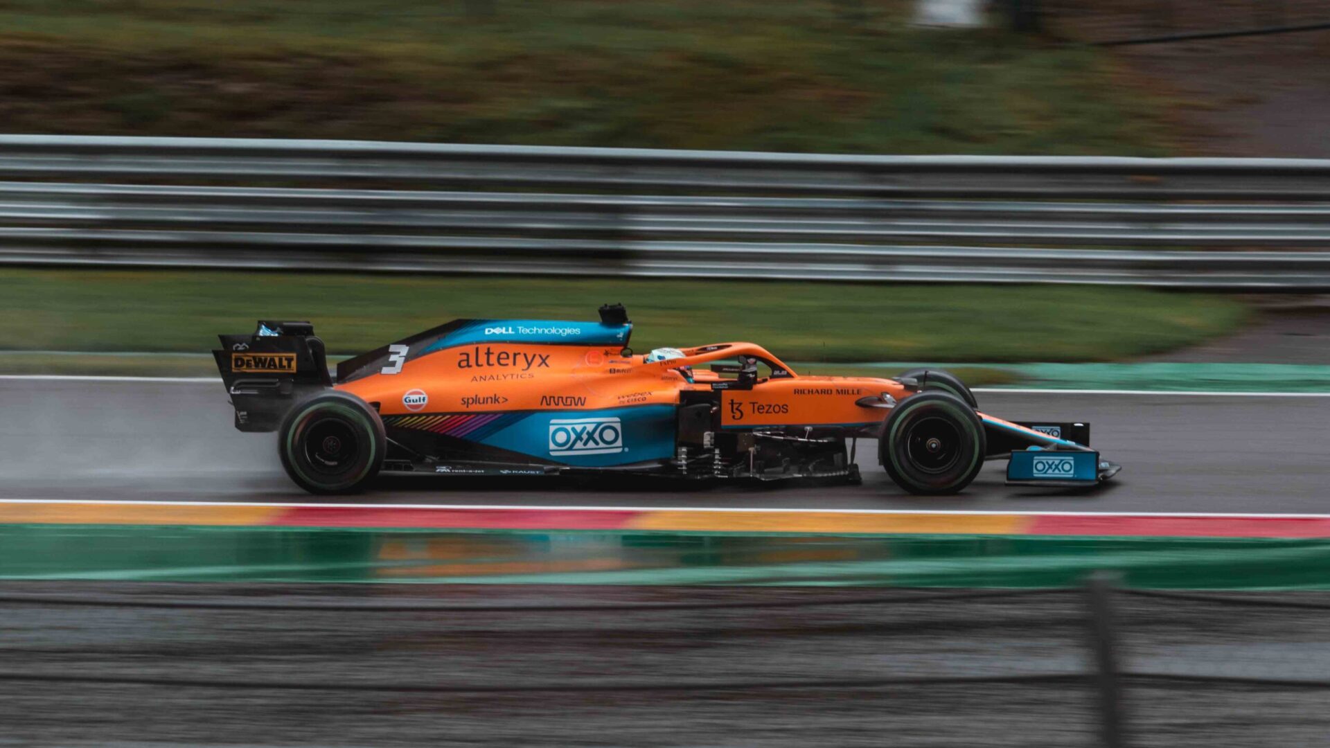 F1 racing car on a track