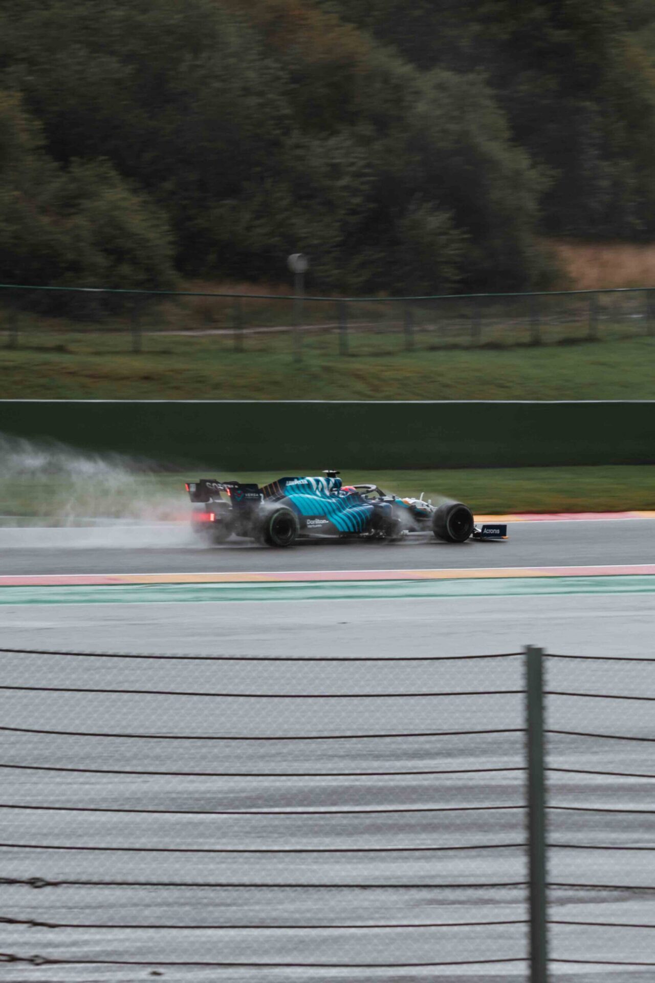 F1 racing car on a track