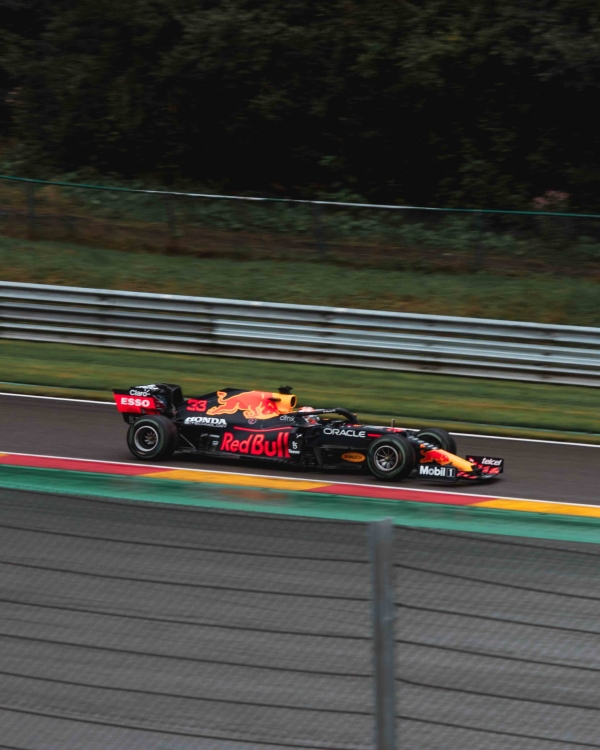 F1 racing car on a track