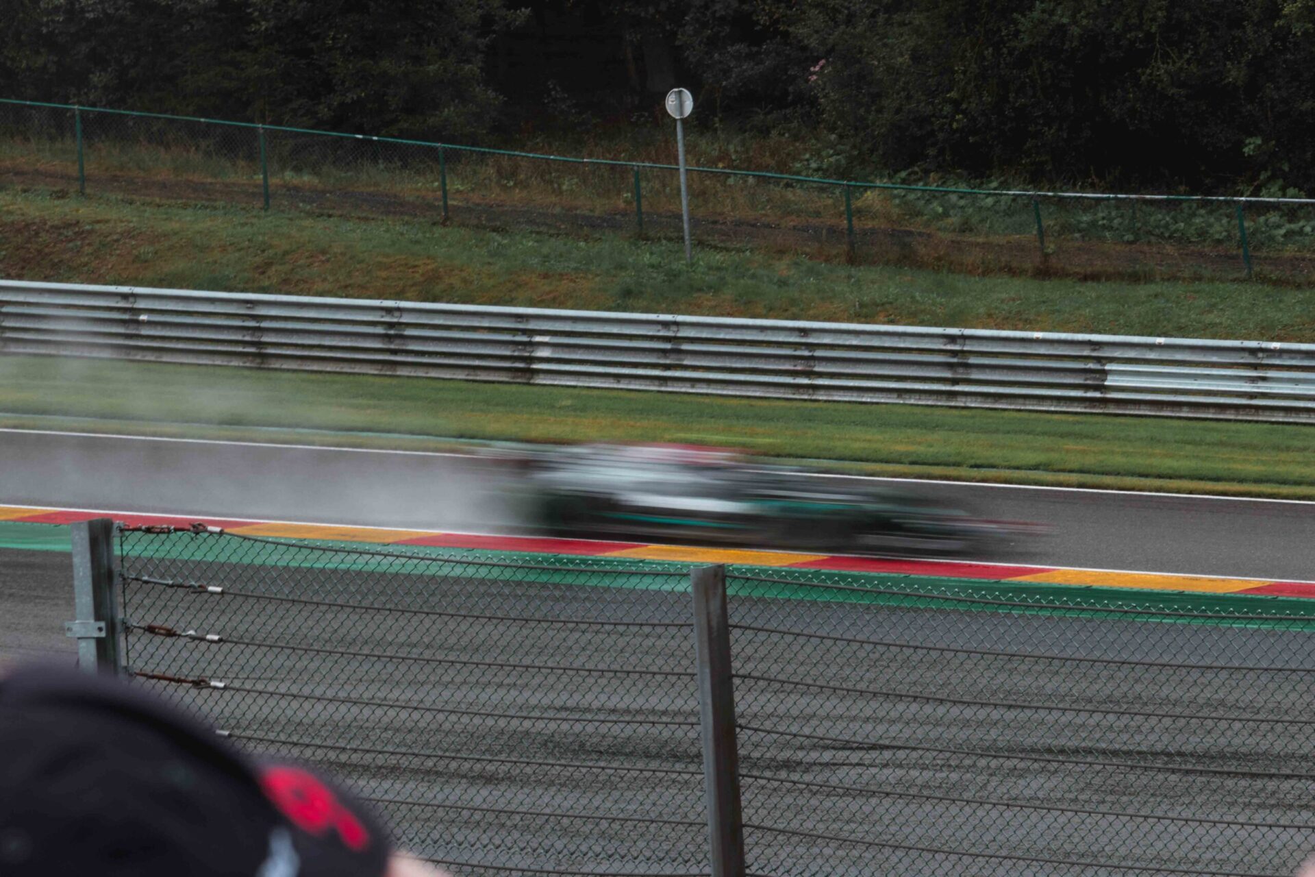 F1 racing car on a track