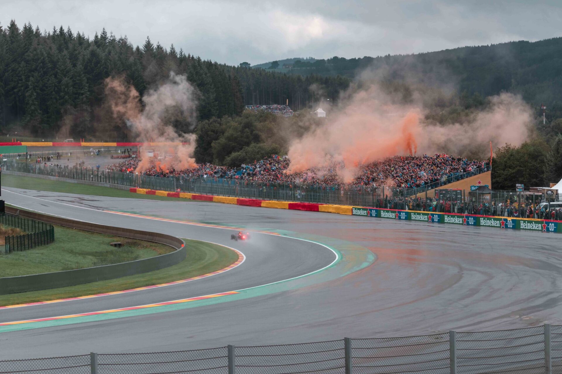 F1 racing car on a track
