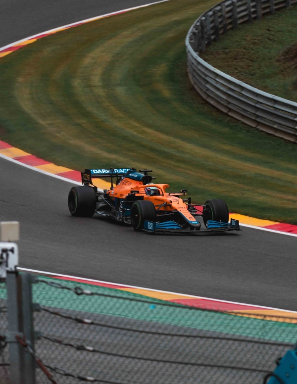 F1 racing car on a track