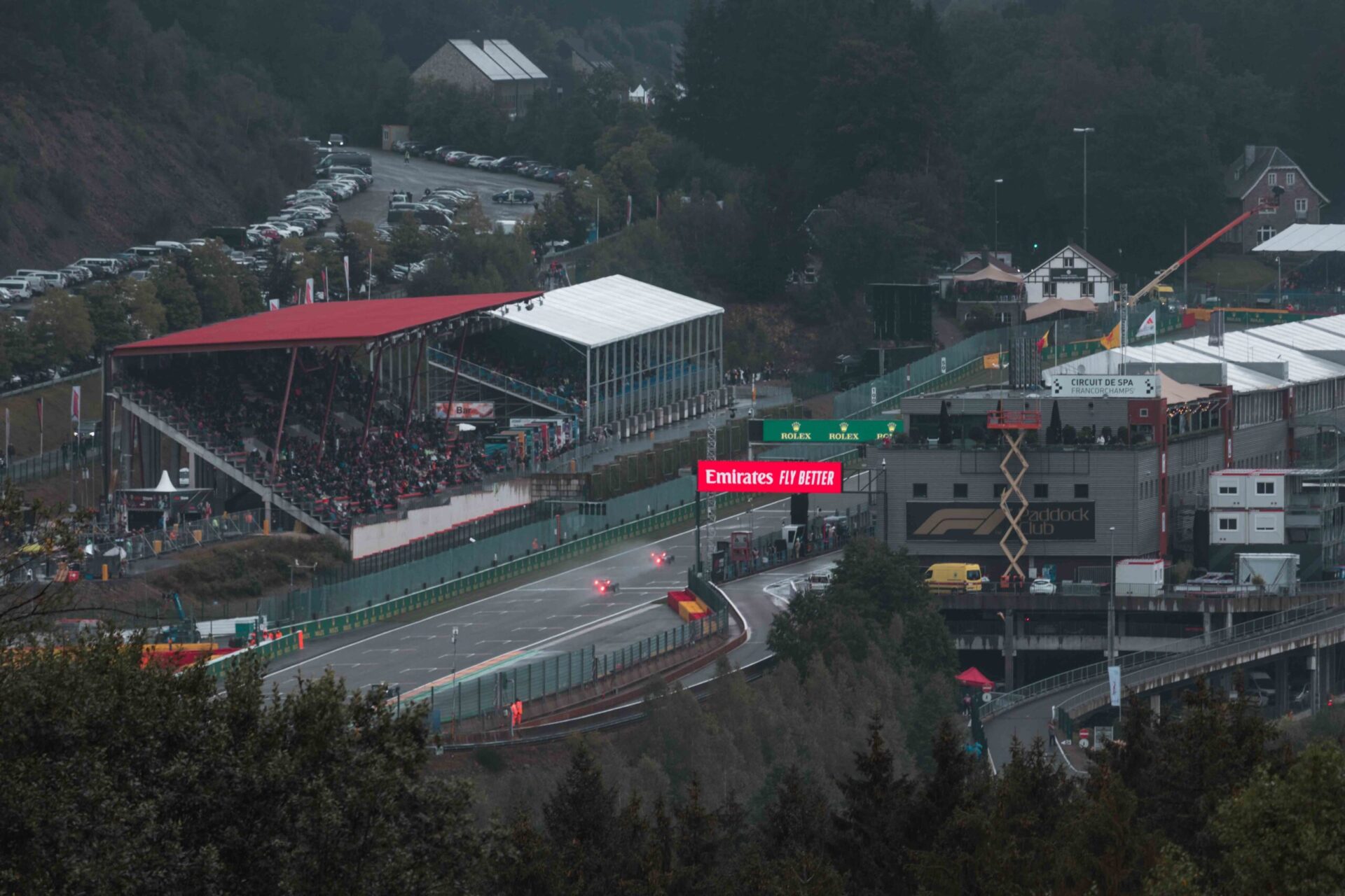 F1 racing cars on a track