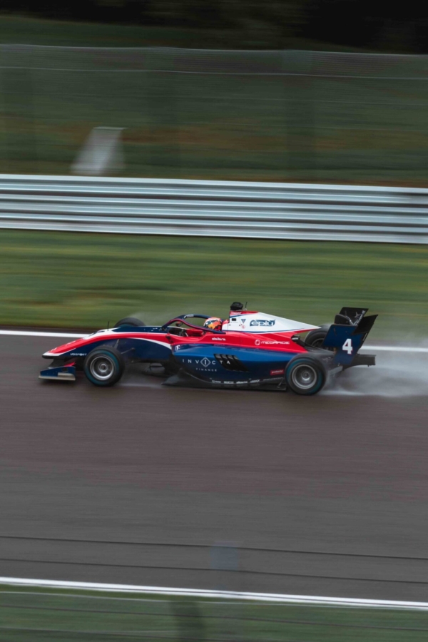 F3 racing car on a track