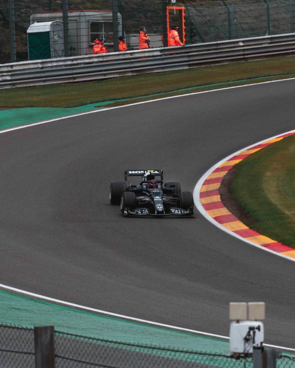 F1 racing car on a track