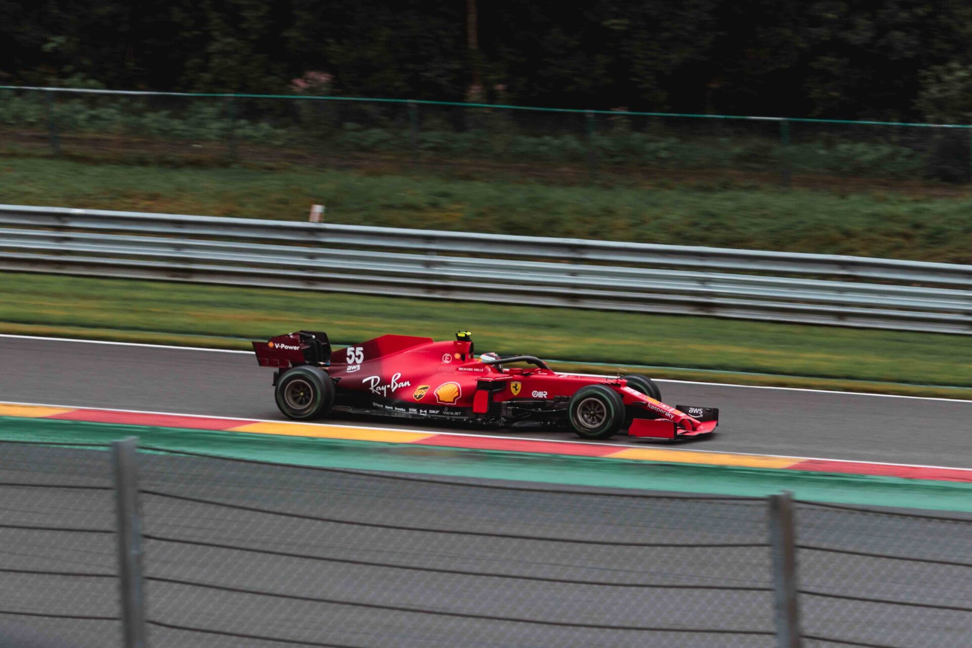 F1 racing car on a track