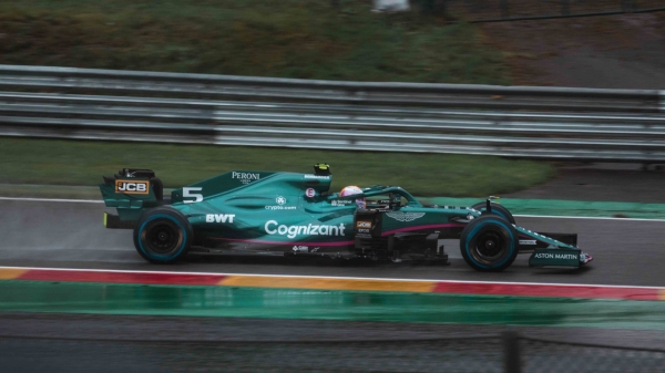 F1 racing car on a track