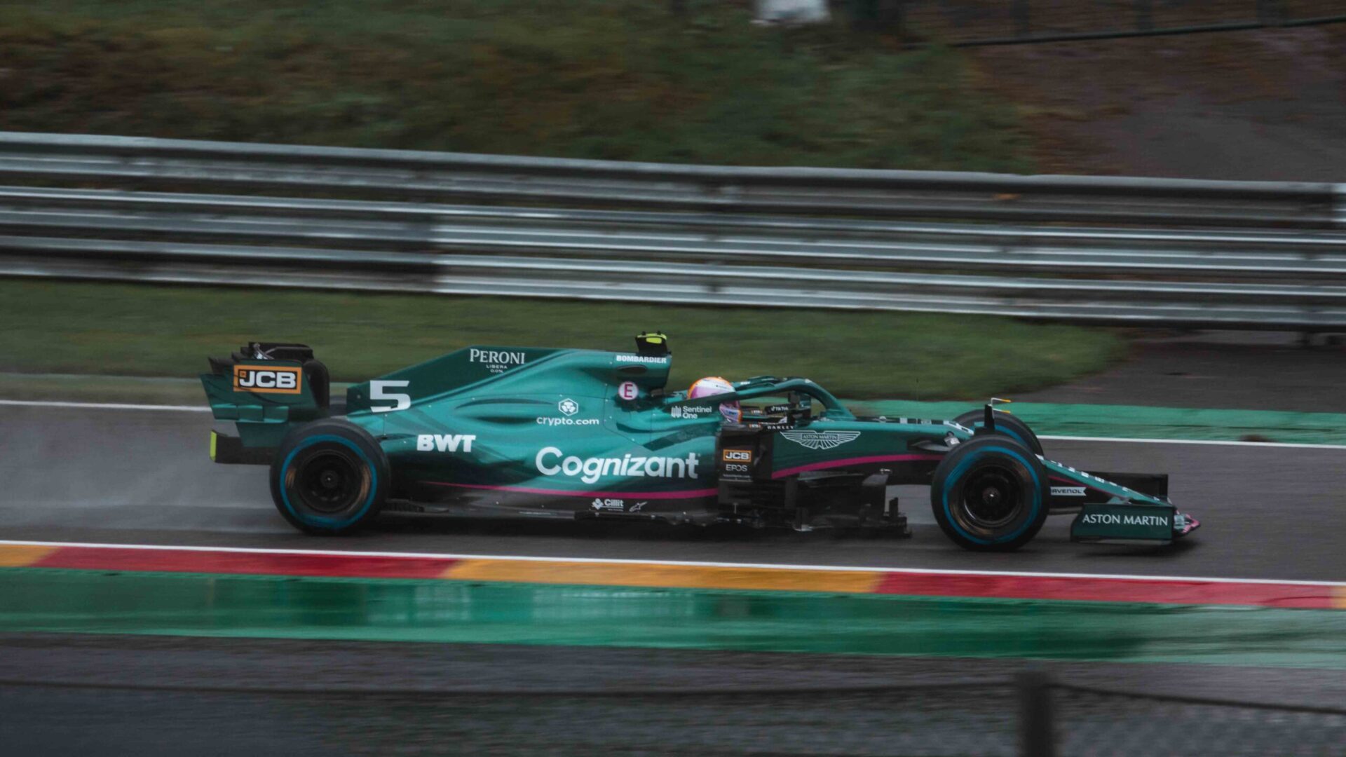 F1 racing car on a track