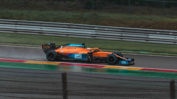 F1 racing car on a track