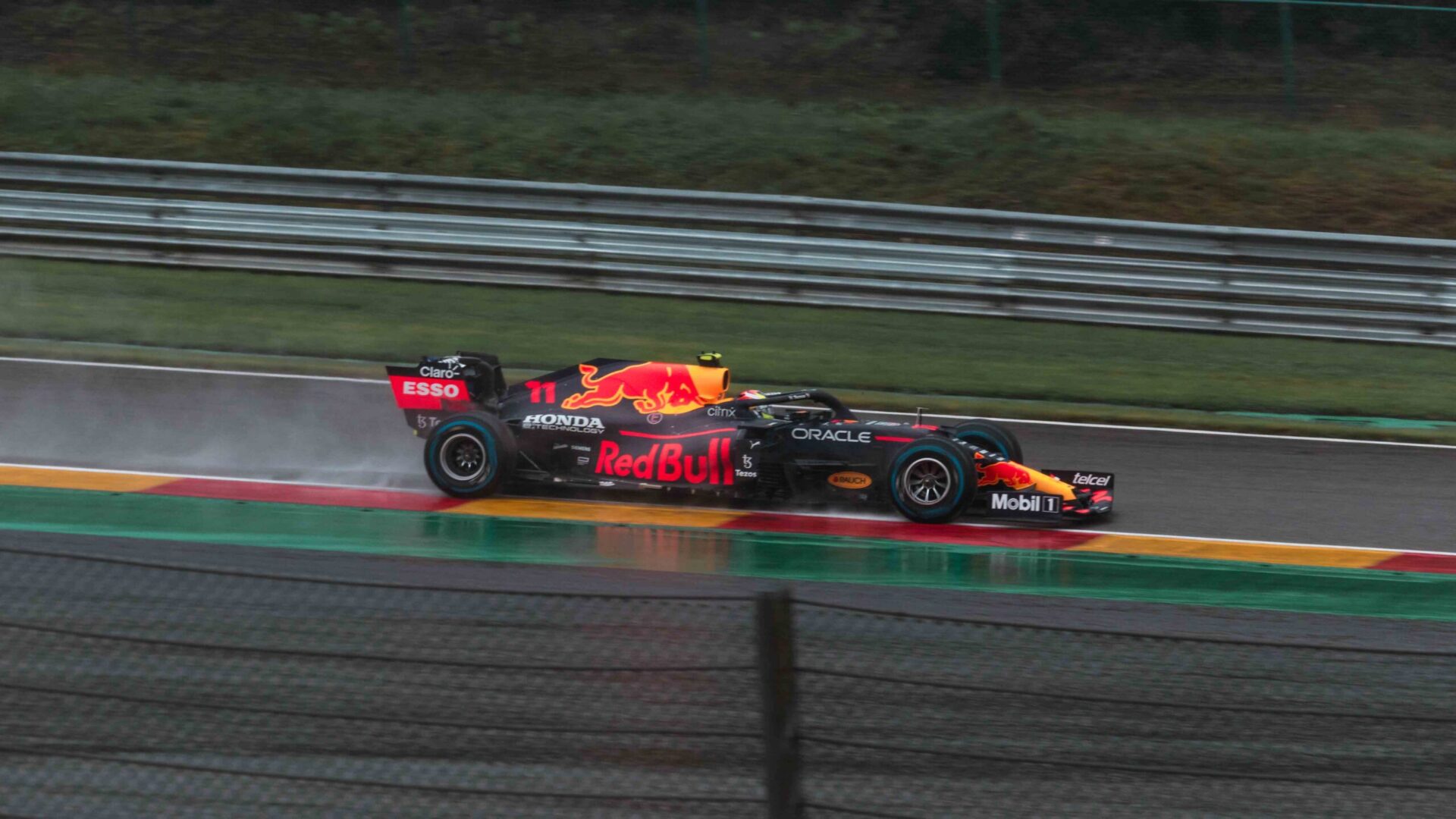 F1 racing car on a track
