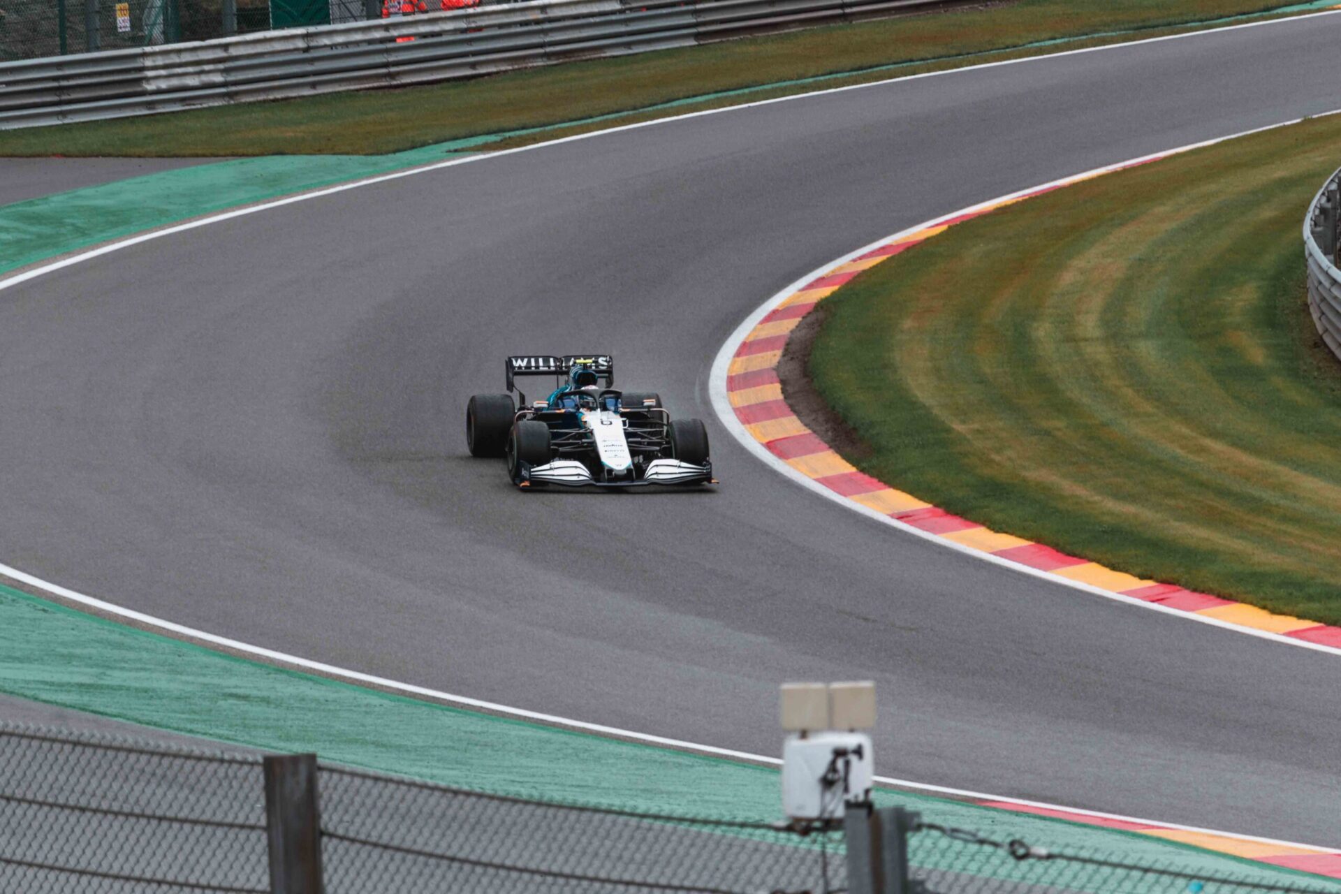 F1 racing car on a track