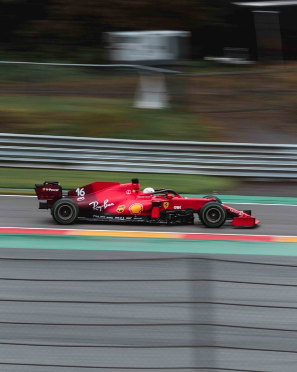 F1 racing car on a track
